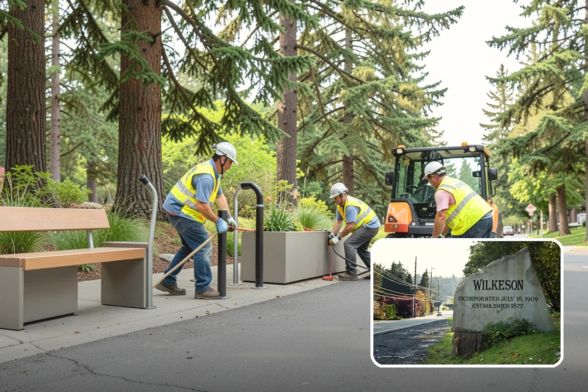 Parade Route Support in Wilkeson, Pierce County, WA - Full route staging from barricades to signage