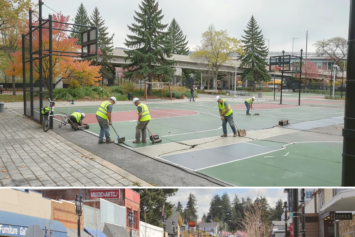 Park Cleanup in Bothell, King County, WA - Demand rises sharply through the summer event season, with steady baseline cleaning maintained year-round.