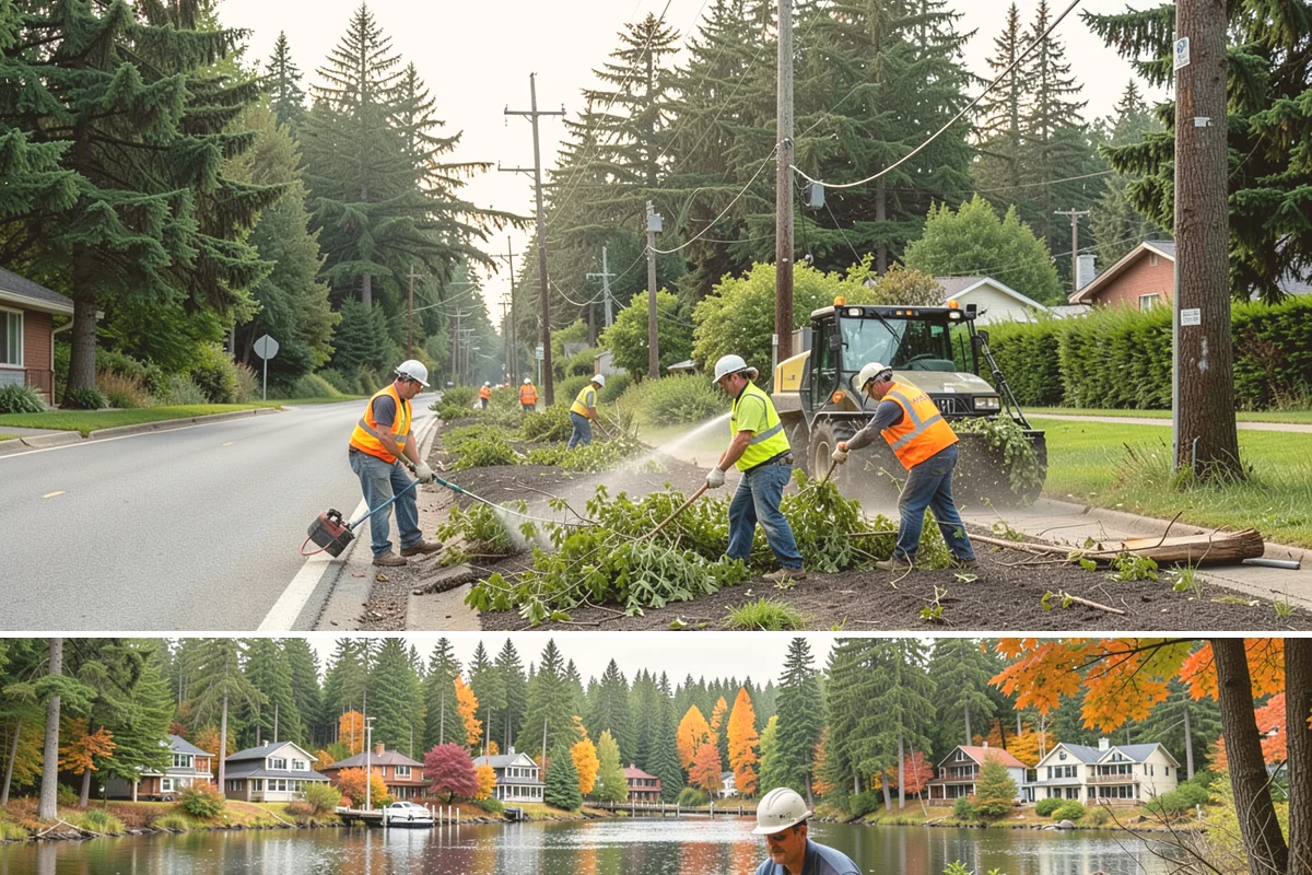 Park Cleanup in La Conner, Skagit County, WA - Demand rises sharply through the summer event season, with steady baseline cleaning maintained year-round.