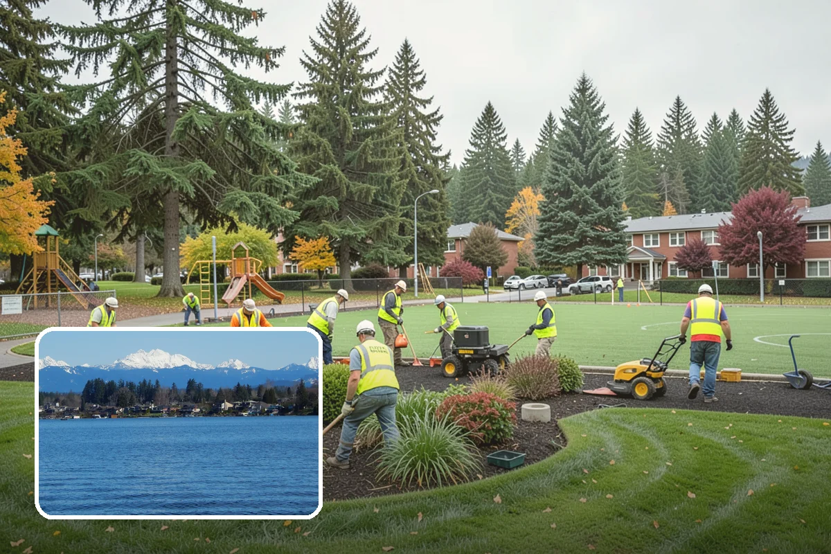 Park Cleanup in Lake Stevens, Snohomish County, WA - A clean, inviting presentation that reflects community pride