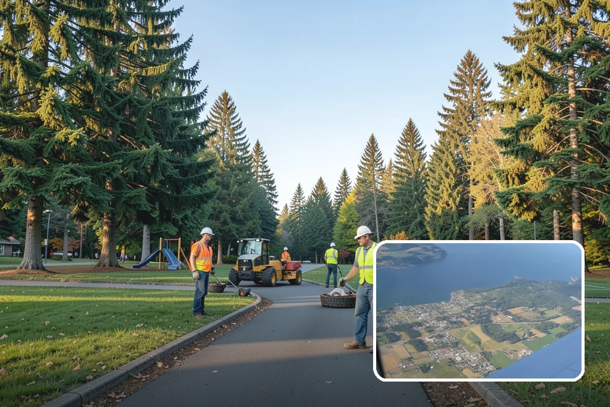Park Fence Installation in Coupeville, Island County, WA - Defines park boundaries and protects sensitive landscaping