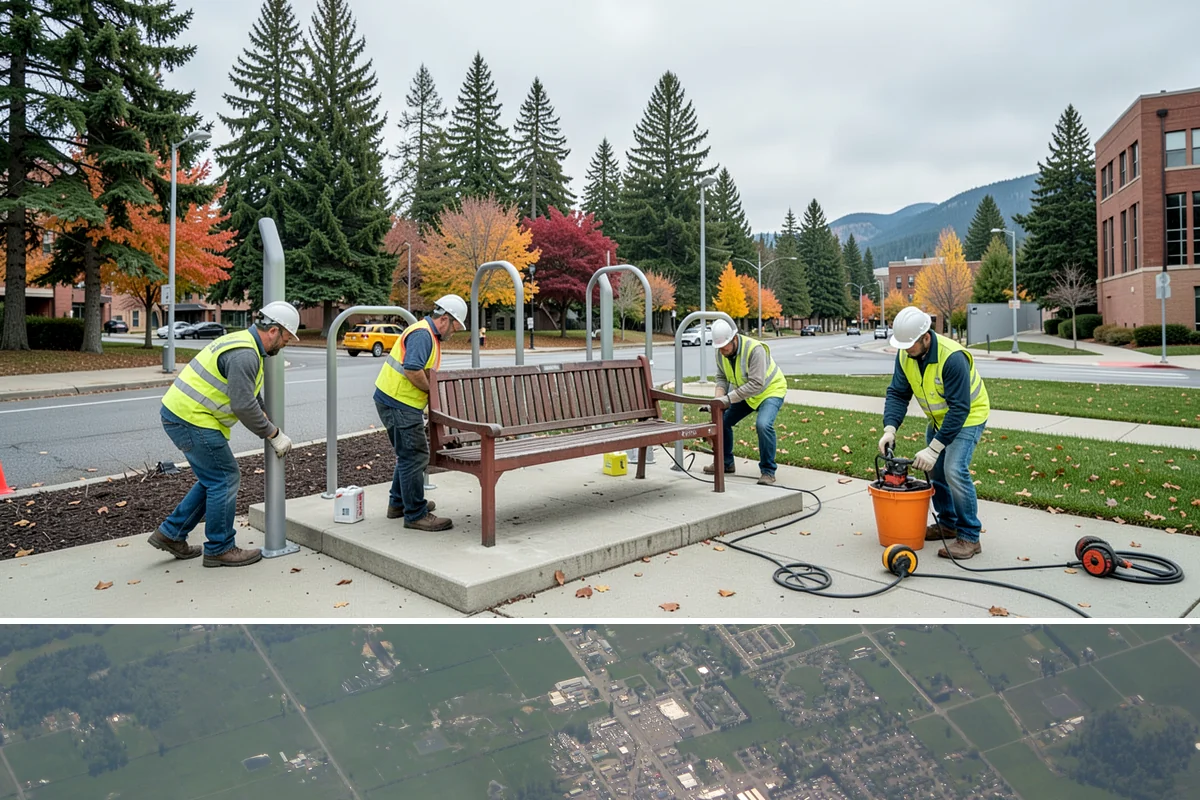 Park Fence Installation in Enumclaw, King County, WA - Fence installation proceeds year-round, though drier spring through fall conditions ease excavation and concrete curing in...