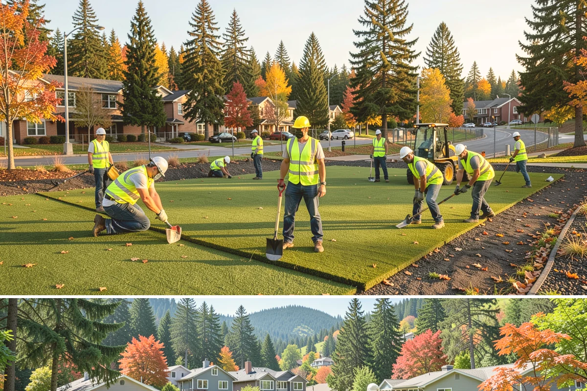 Park Fence Installation in Fircrest, Pierce County, WA - Fence installation proceeds year-round, though drier spring through fall conditions ease excavation and concrete curing in...