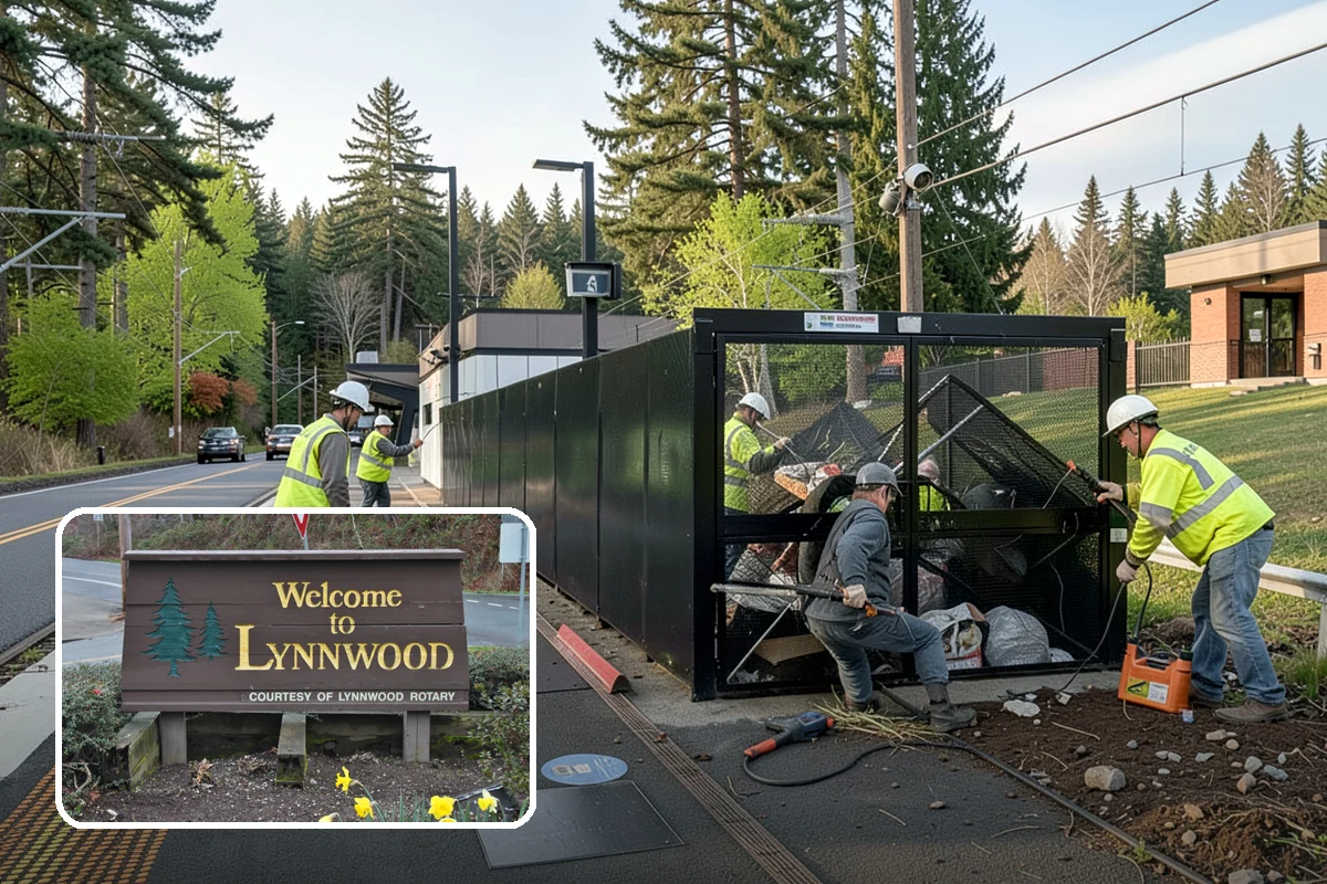 Park Fence Installation in Lynnwood, Snohomish County, WA - Defines park boundaries and protects sensitive landscaping