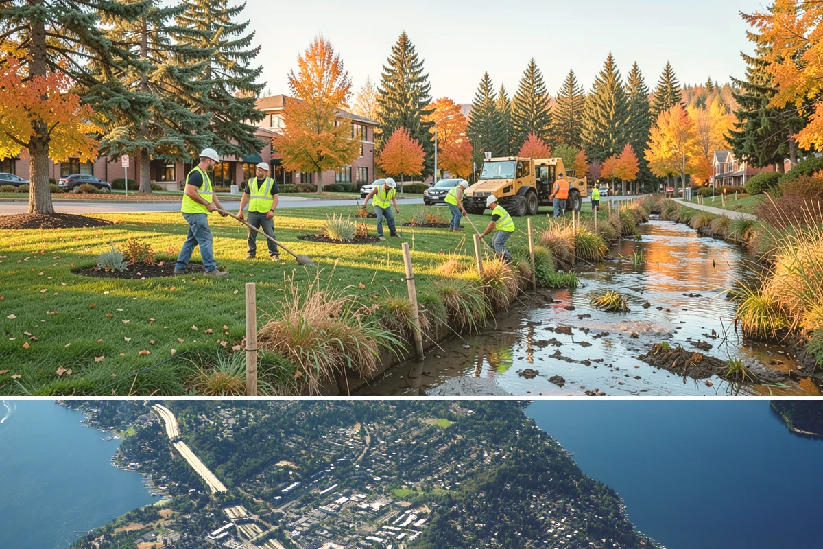 Park Fence Installation in Mercer Island, King County, WA - Fence installation proceeds year-round, though drier spring through fall conditions ease excavation and concrete curing in...