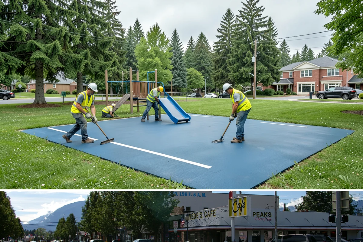 Park Fence Installation in North Bend, King County, WA - Fence installation proceeds year-round, though drier spring through fall conditions ease excavation and concrete curing in...