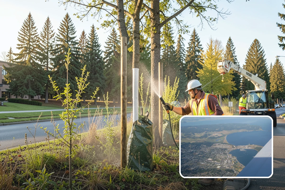 Park Fence Installation in Oak Harbor, Island County, WA - Defines park boundaries and protects sensitive landscaping