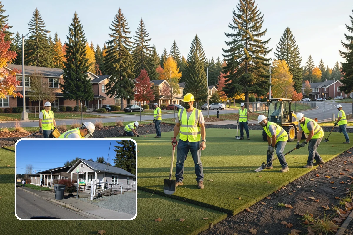 Park Fence Installation in South Prairie, Pierce County, WA - Defines park boundaries and protects sensitive landscaping