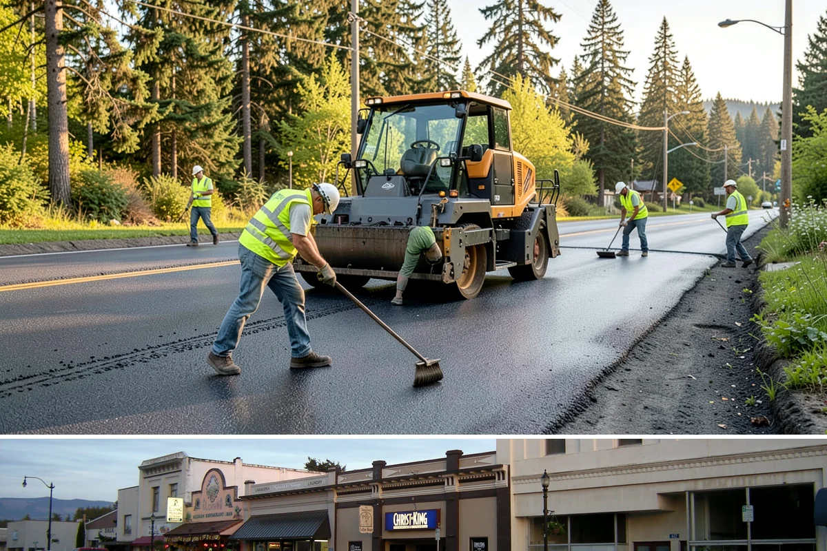 Park Furniture Installation in Burlington, Skagit County, WA - Furniture installation proceeds year-round, though footing and concrete work is easier during drier conditions.