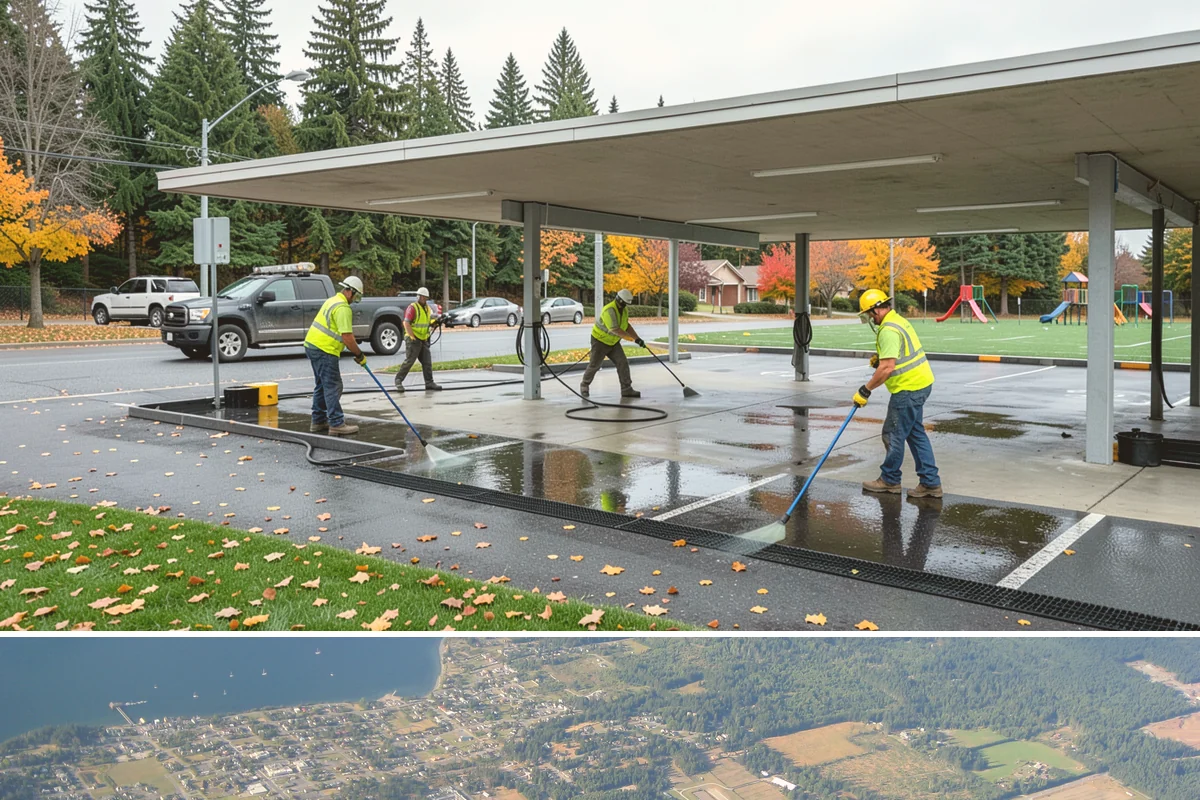 Park Furniture Installation in Coupeville, Island County, WA - Furniture installation proceeds year-round, though footing and concrete work is easier during drier conditions.