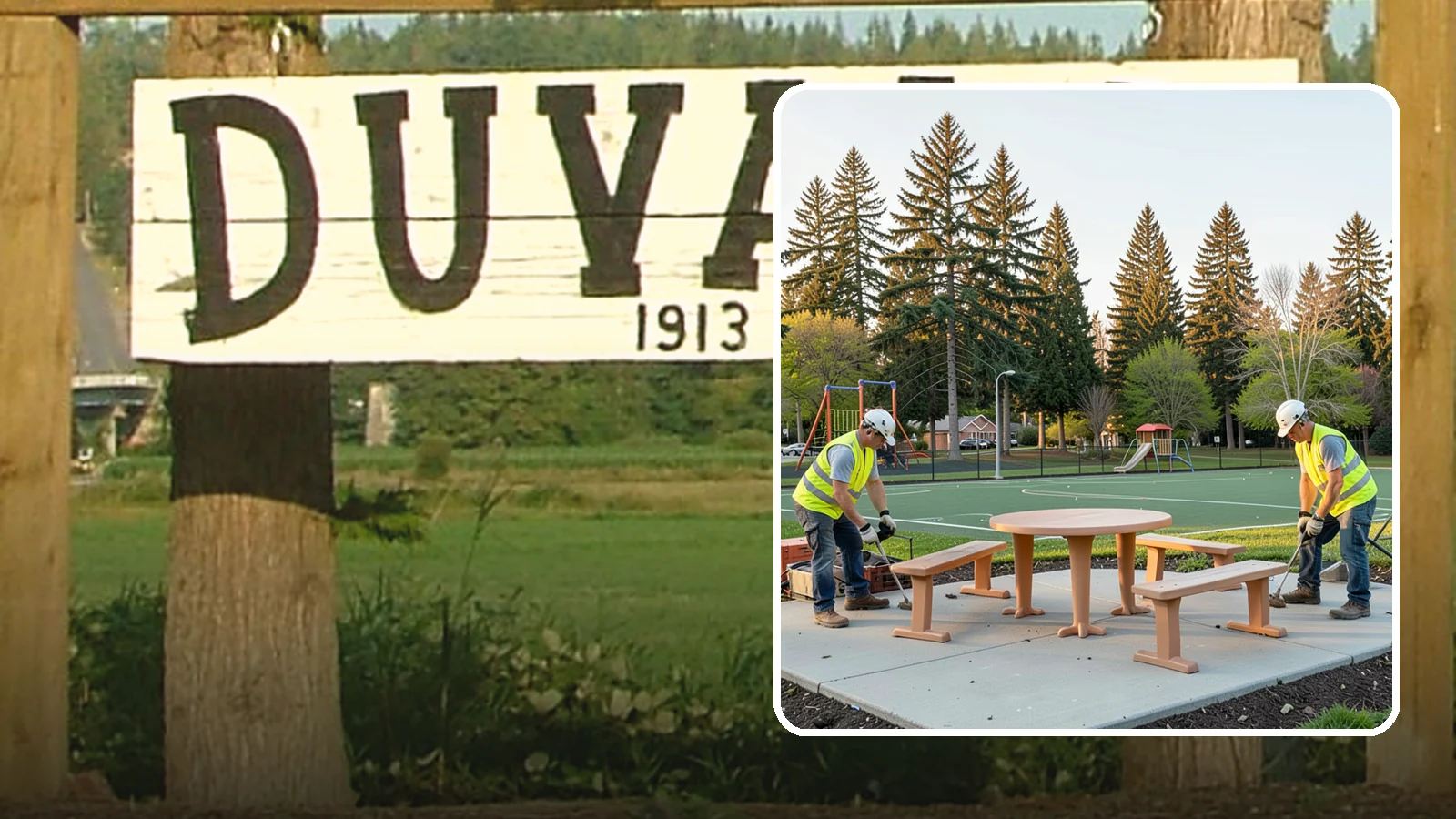 Park Furniture Installation in Duvall, King County, WA - Installation of benches, tables, receptacles, and site amenities with proper anchoring and ADA clearances.