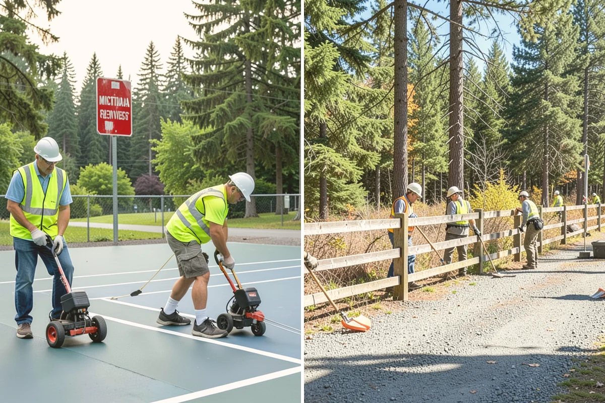 Park Furniture Installation in Eatonville, Pierce County, WA - Confirm amenity types, locations, and mounting method