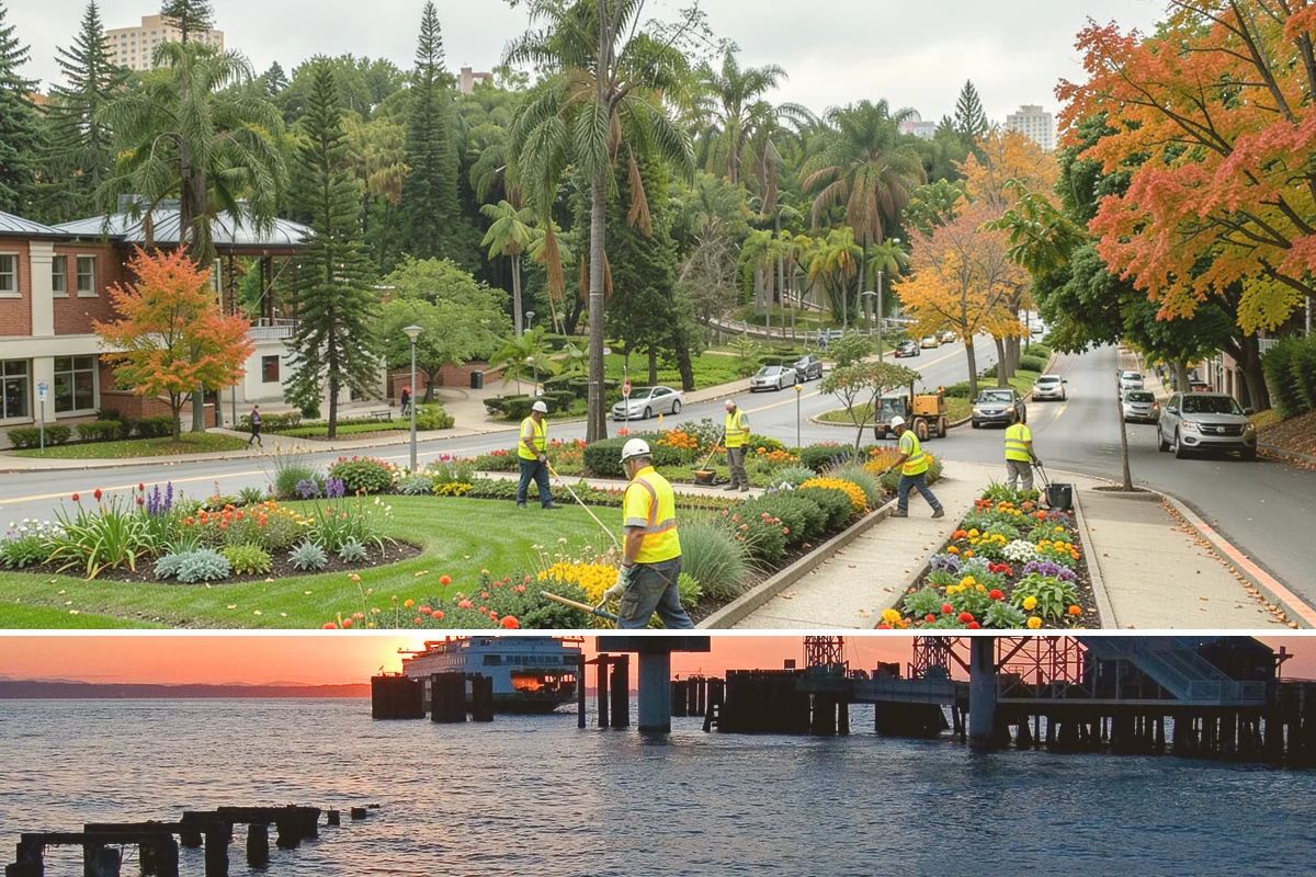 Park Furniture Installation in Edmonds, Snohomish County, WA - Furniture installation proceeds year-round, though footing and concrete work is easier during drier conditions.