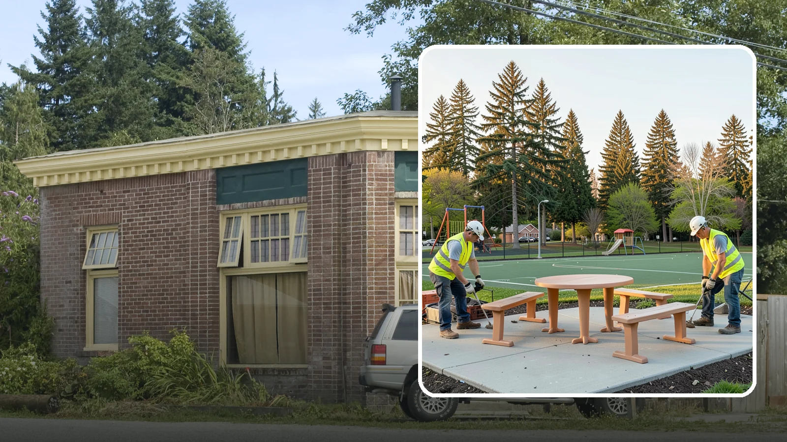 Park Furniture Installation in Hamilton, Skagit County, WA - Installation of benches, tables, receptacles, and site amenities with proper anchoring and ADA clearances.