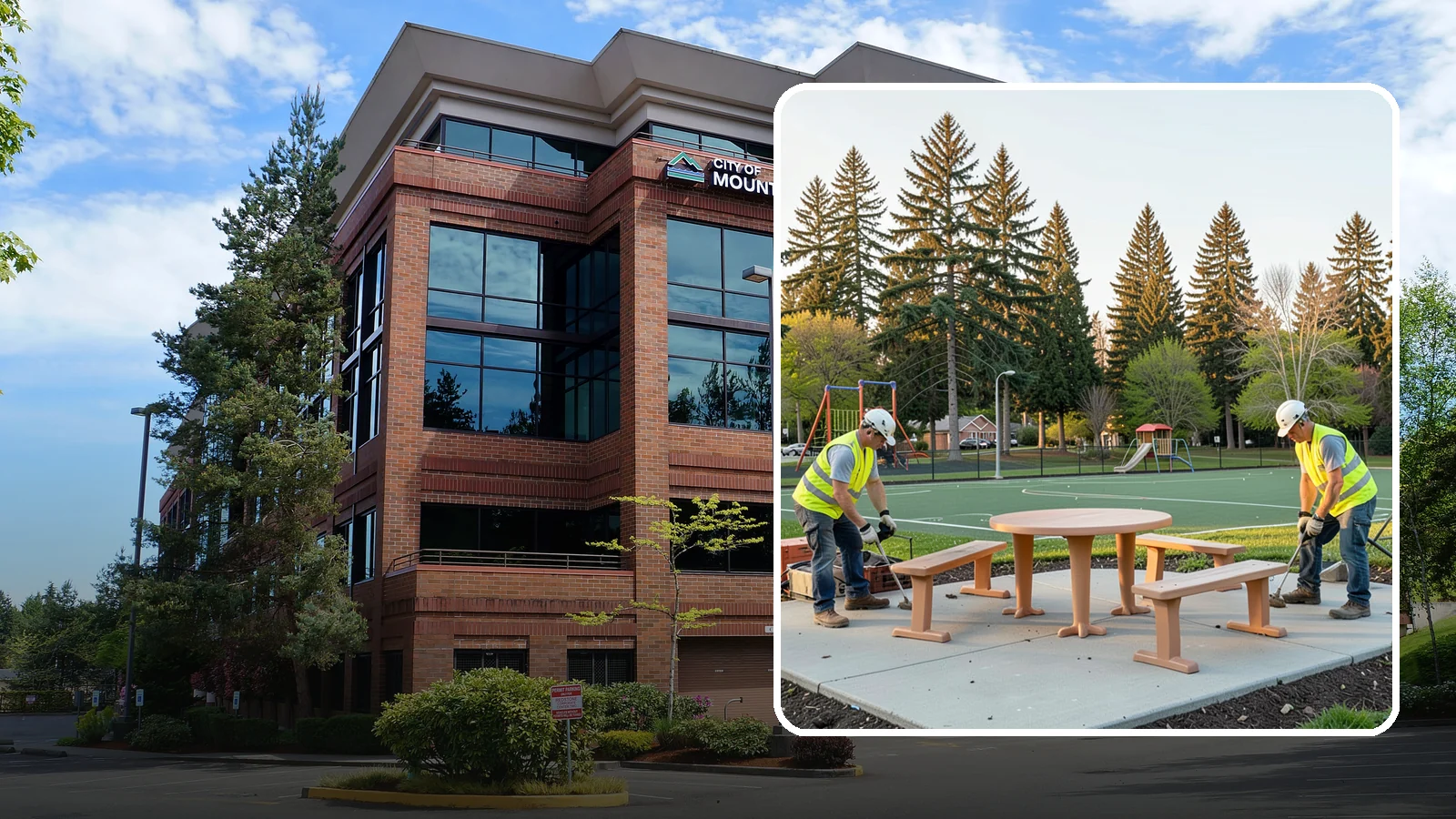 Park Furniture Installation in Mountlake Terrace, Snohomish County, WA - Installation of benches, tables, receptacles, and site amenities with proper anchoring and ADA clearances.