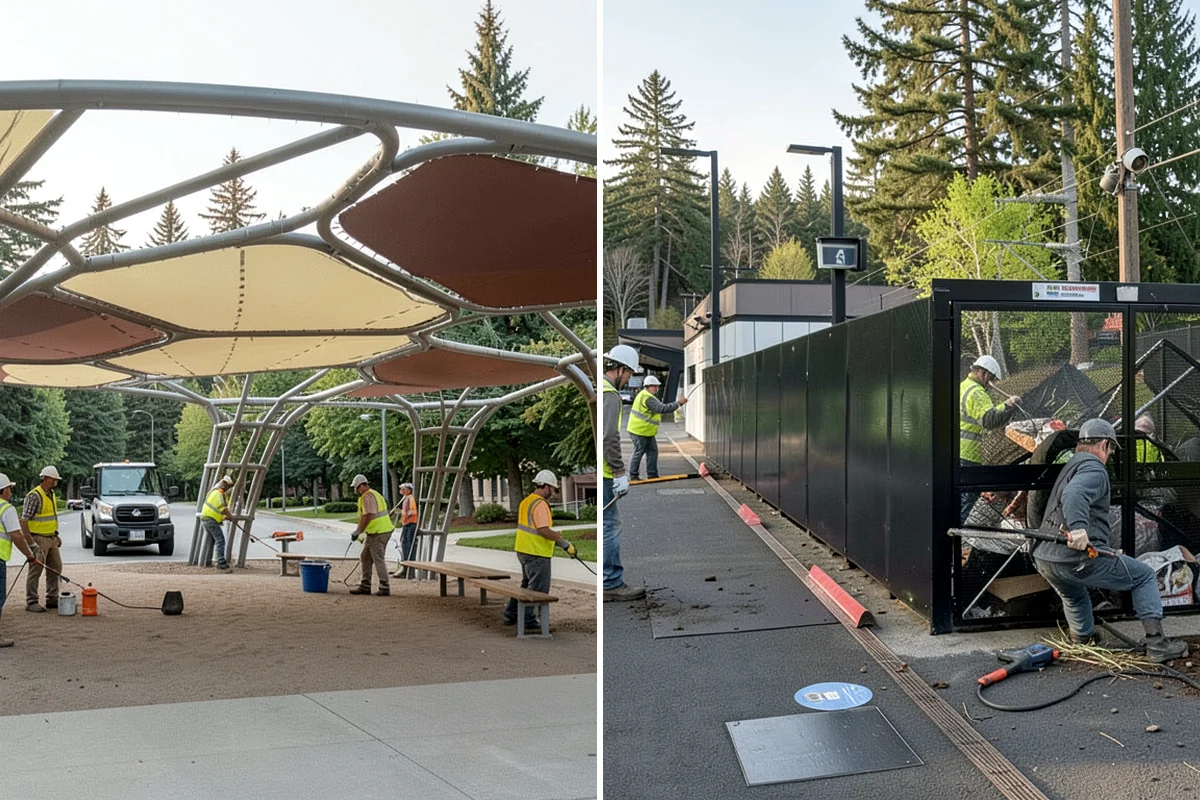 Park Furniture Installation in Normandy Park, King County, WA - Confirm amenity types, locations, and mounting method