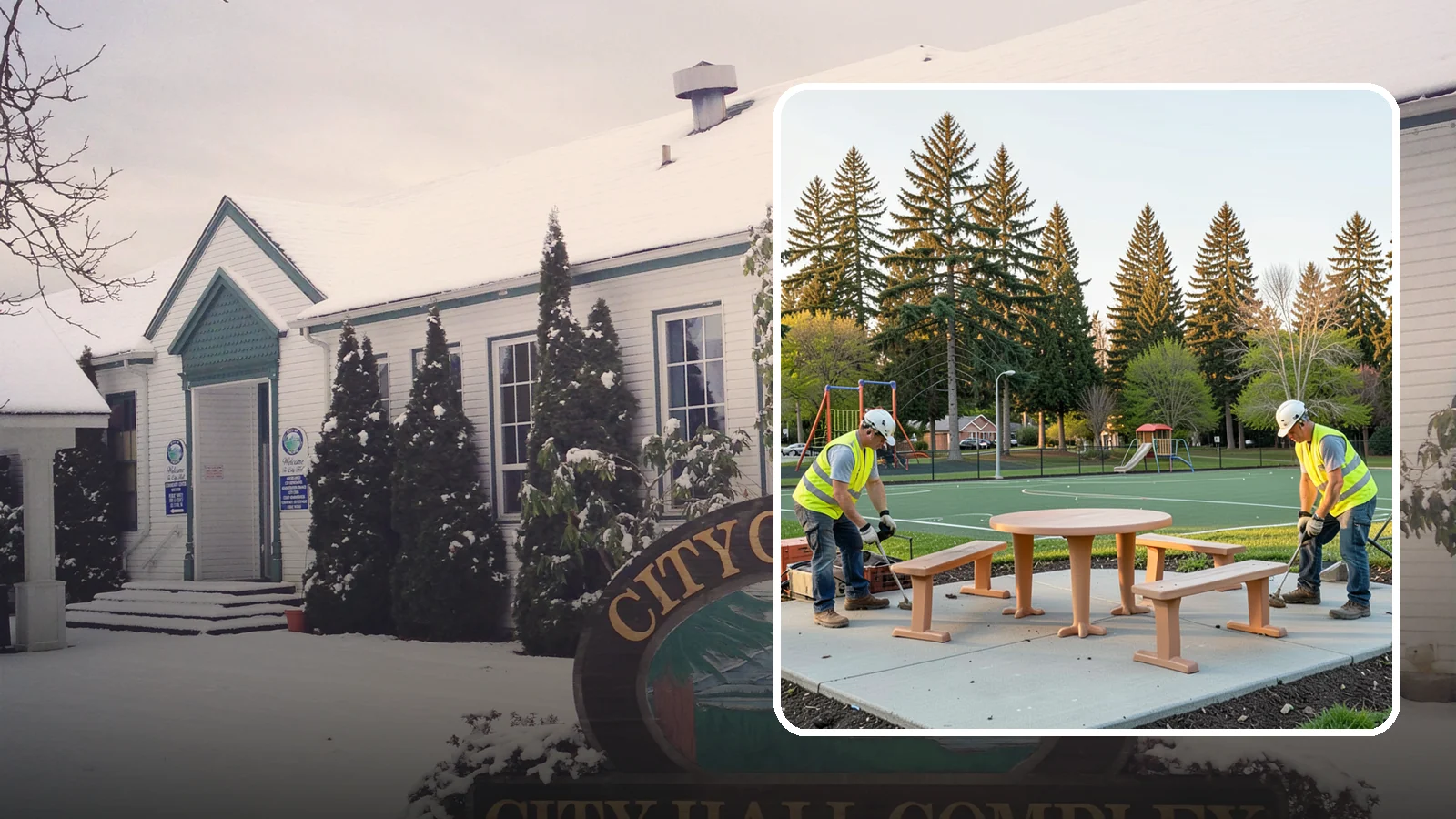 Park Furniture Installation in Pacific, King County, WA - Installation of benches, tables, receptacles, and site amenities with proper anchoring and ADA clearances.