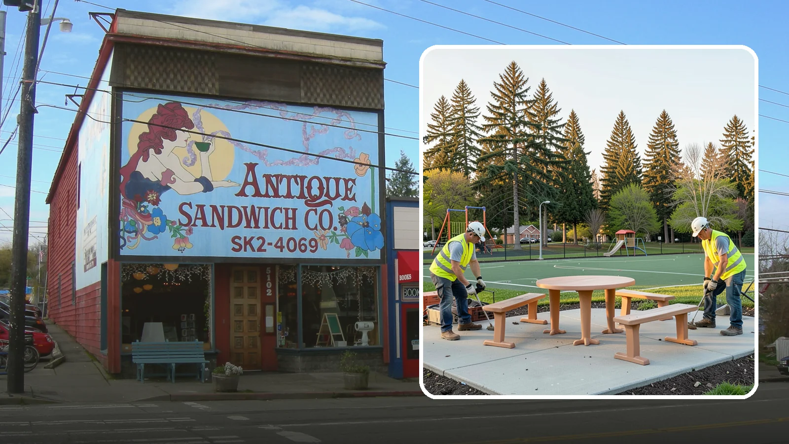 Park Furniture Installation in Ruston, Pierce County, WA - Installation of benches, tables, receptacles, and site amenities with proper anchoring and ADA clearances.