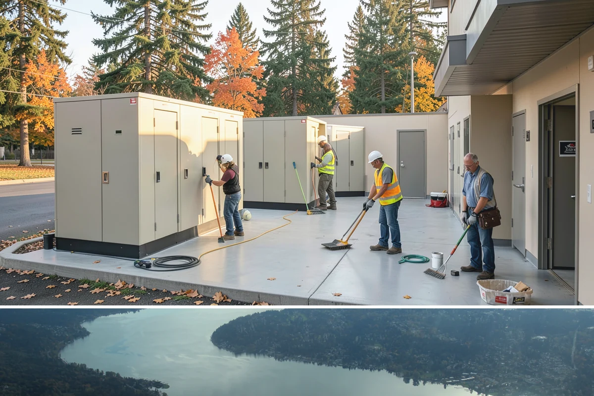 Park Furniture Installation in Sammamish, King County, WA - Furniture installation proceeds year-round, though footing and concrete work is easier during drier conditions.