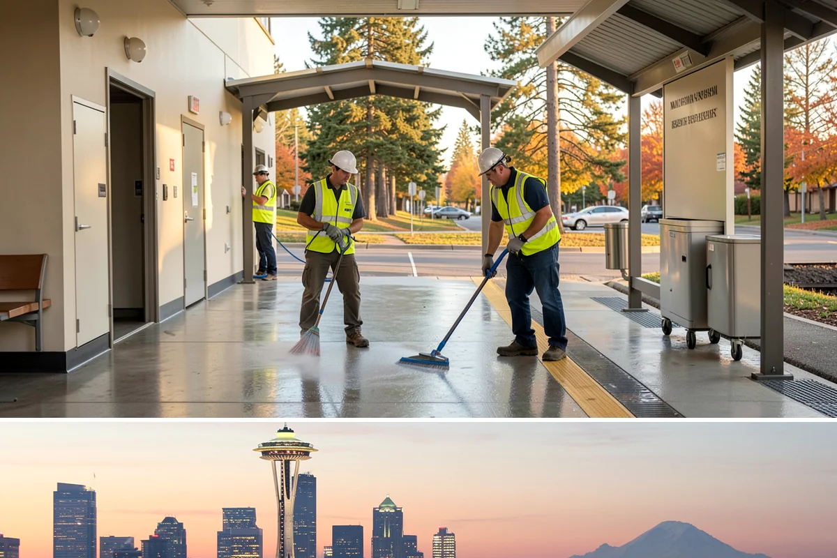 Park Furniture Installation in Seattle, King County, WA - Furniture installation proceeds year-round, though footing and concrete work is easier during drier conditions.