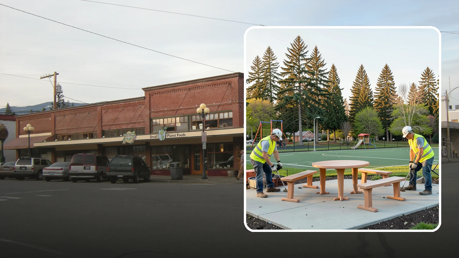 Park Furniture Installation in Sedro-Woolley, Skagit County, WA - Installation of benches, tables, receptacles, and site amenities with proper anchoring and ADA clearances.