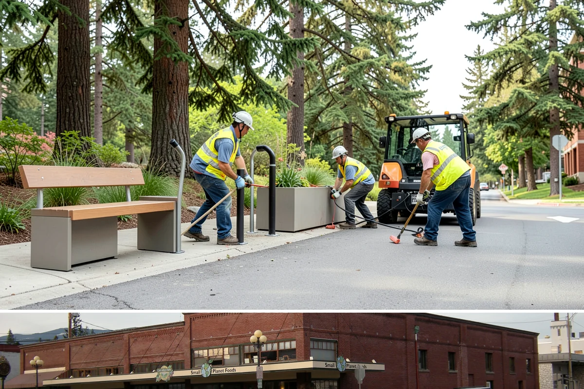 Park Furniture Installation in Sedro-Woolley, Skagit County, WA - Furniture installation proceeds year-round, though footing and concrete work is easier during drier conditions.