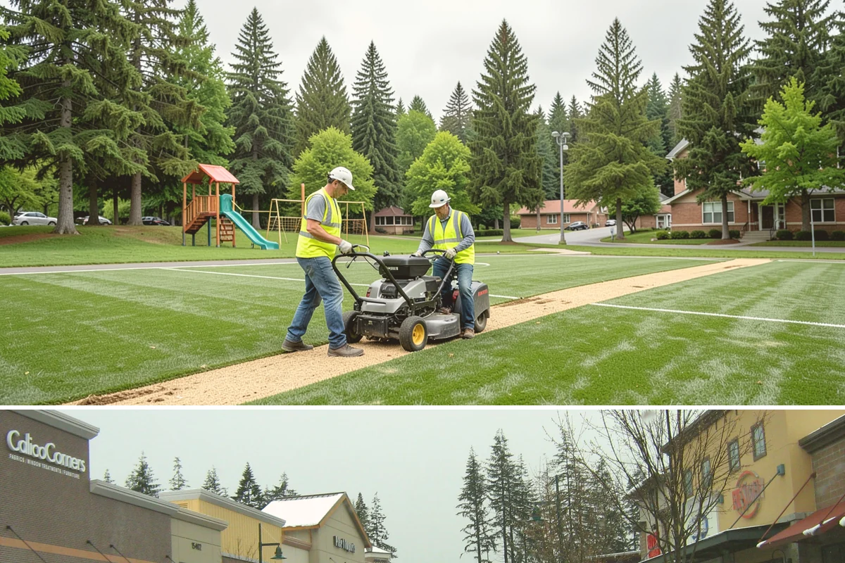 Park Irrigation in Mill Creek, Snohomish County, WA - Startups and programming begin in spring, active management runs through summer, and winterization occurs in late fall.