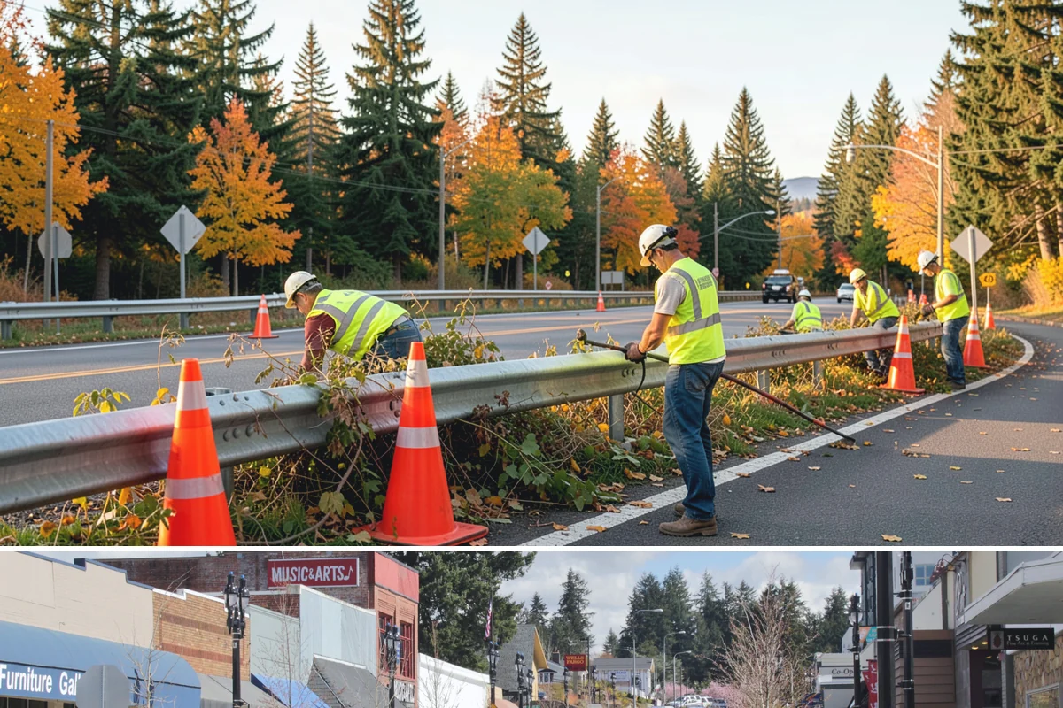 Park Landscape Maintenance in Bothell, King County, WA - Peak mowing and bed care span spring through early fall, while wet-season work shifts to leaf cleanup, drainage clearing, and...