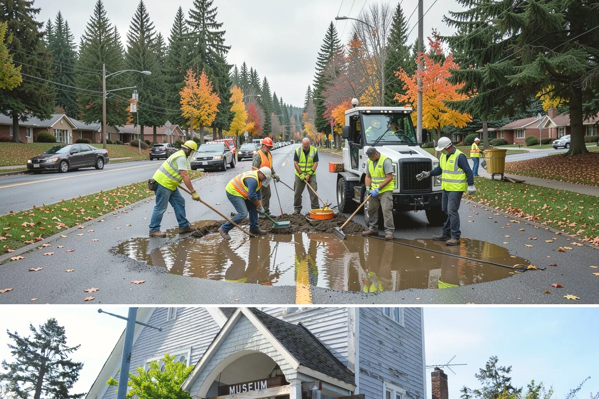 Park Landscape Maintenance in Steilacoom, Pierce County, WA - Peak mowing and bed care span spring through early fall, while wet-season work shifts to leaf cleanup, drainage clearing, and...