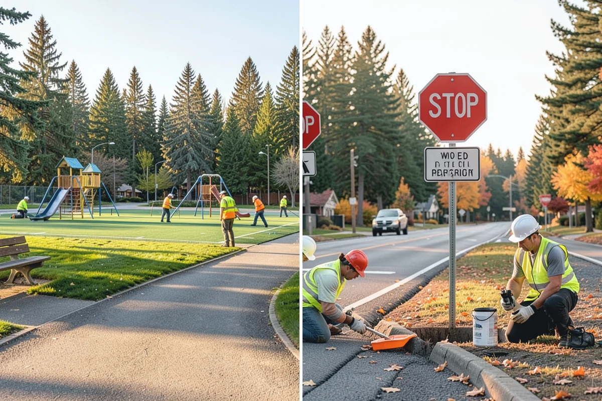 Park Litter Removal in Coupeville, Island County, WA - Map litter routes and receptacle locations across the parks