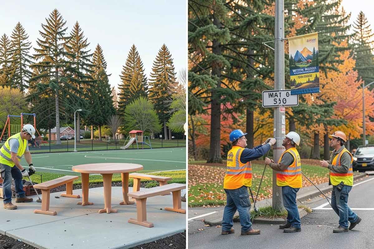 Park Litter Removal in Wilkeson, Pierce County, WA - Map litter routes and receptacle locations across the parks
