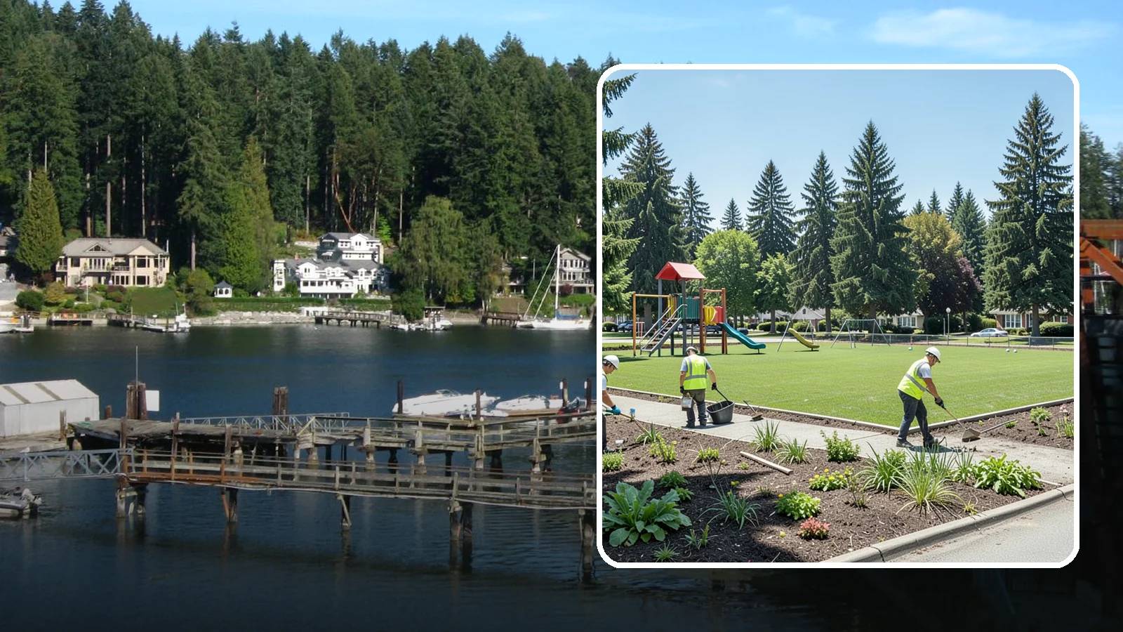 Park Restoration in Gig Harbor, Pierce County, WA - Renovation of degraded park landscapes and amenities that returns worn or damaged sites to full public use.