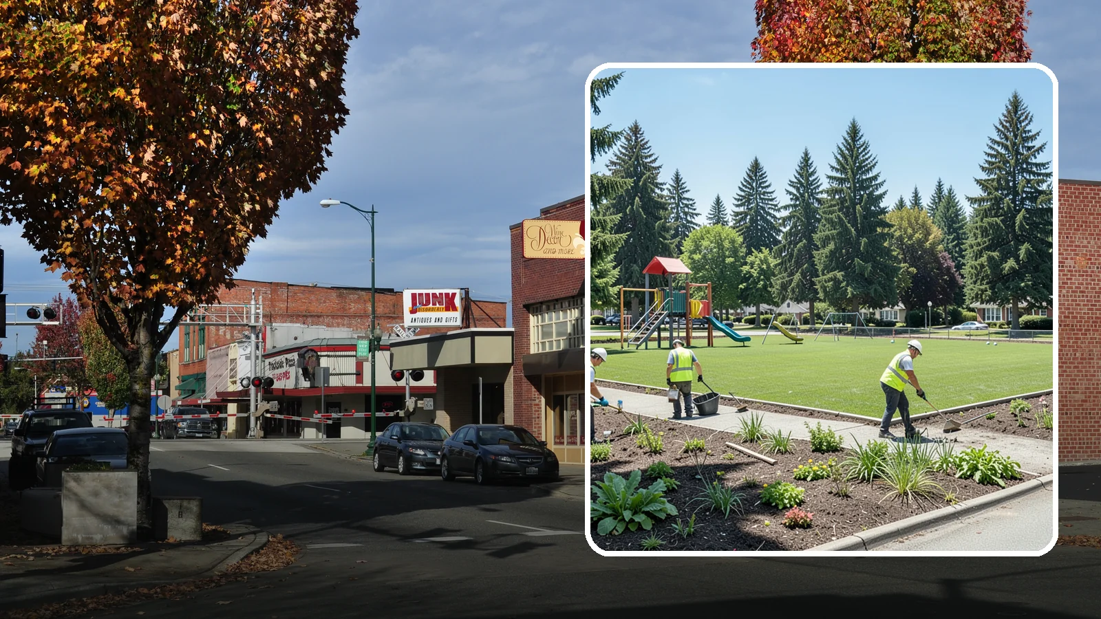Park Restoration in Puyallup, Pierce County, WA - Renovation of degraded park landscapes and amenities that returns worn or damaged sites to full public use.