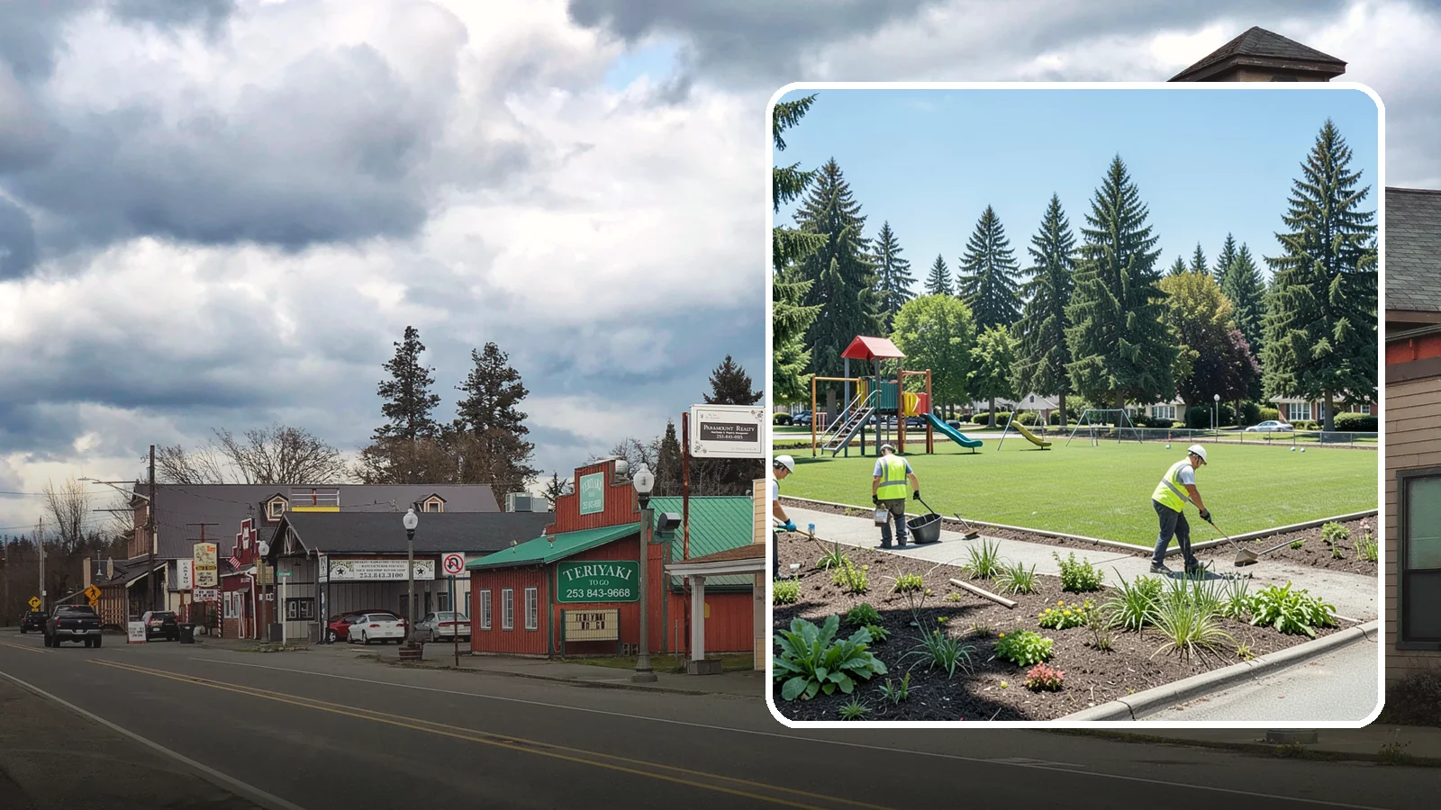 Park Restoration in Roy, Pierce County, WA - Renovation of degraded park landscapes and amenities that returns worn or damaged sites to full public use.