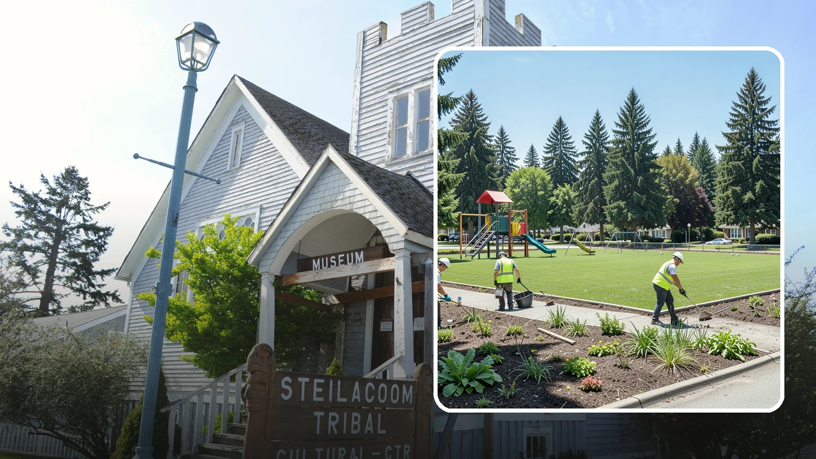 Park Restoration in Steilacoom, Pierce County, WA - Renovation of degraded park landscapes and amenities that returns worn or damaged sites to full public use.