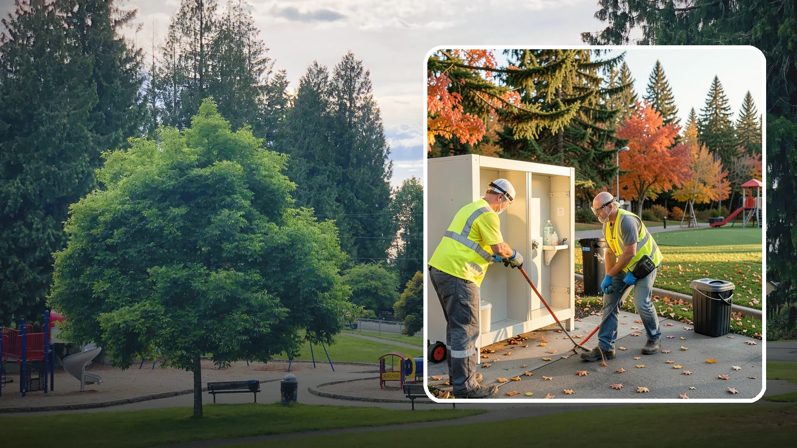 Park Restroom Cleaning in Bonney Lake, Pierce County, WA - Sanitary cleaning and restocking of park restrooms that protects public health and reduces complaints.