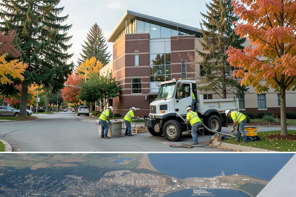 Park Restroom Cleaning in Oak Harbor, Island County, WA - Frequency increases through the busy summer months when park restroom use is highest.