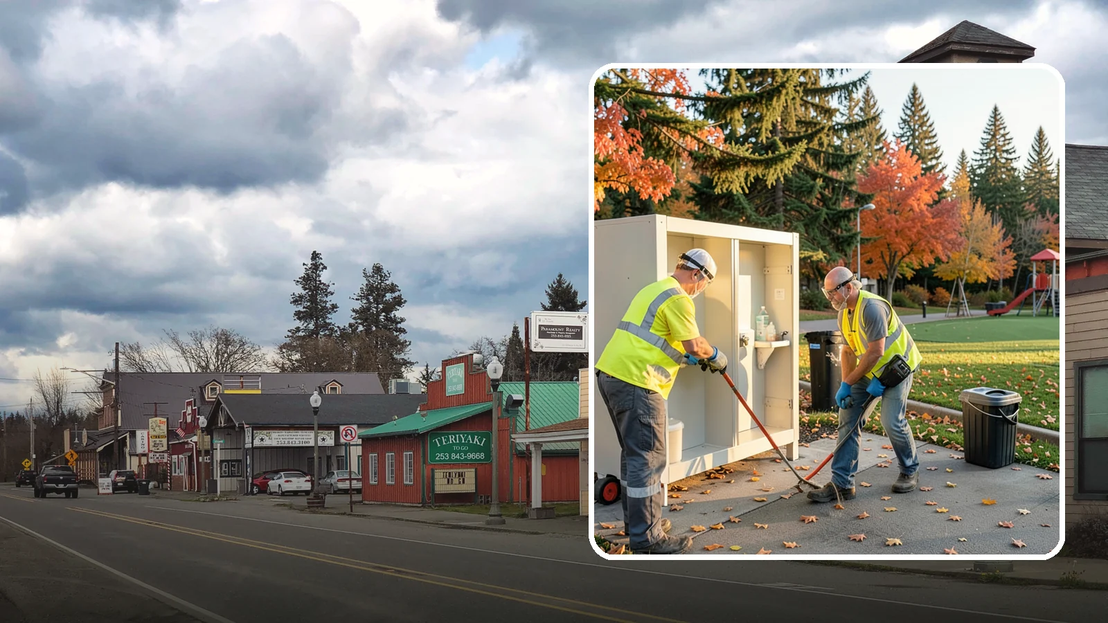 Park Restroom Cleaning in Roy, Pierce County, WA - Sanitary cleaning and restocking of park restrooms that protects public health and reduces complaints.