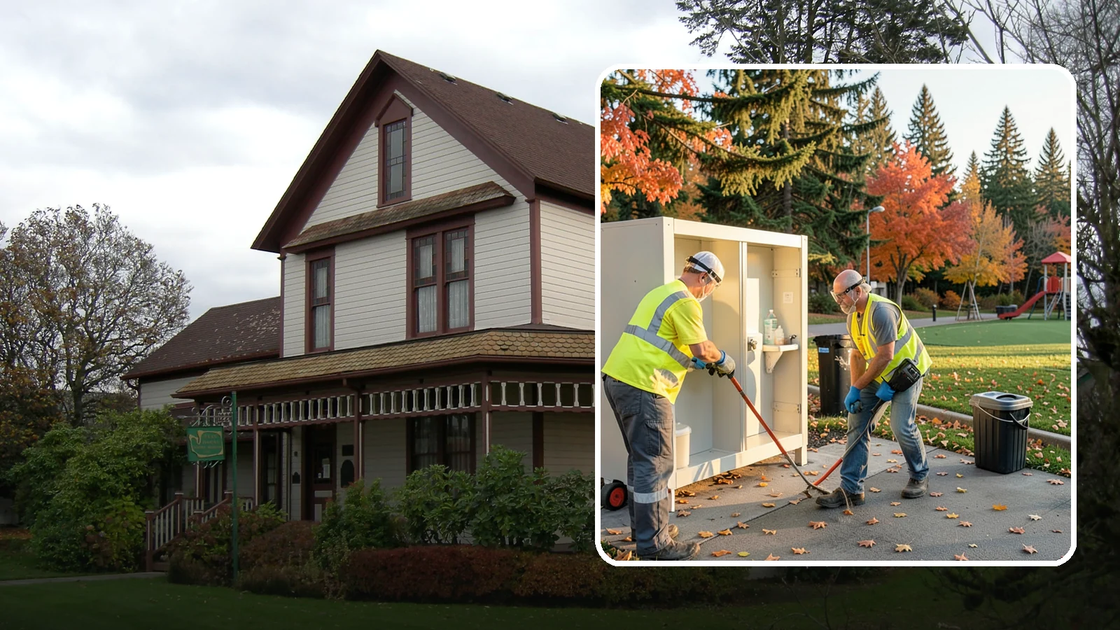 Park Restroom Cleaning in Sumner, Pierce County, WA - Sanitary cleaning and restocking of park restrooms that protects public health and reduces complaints.