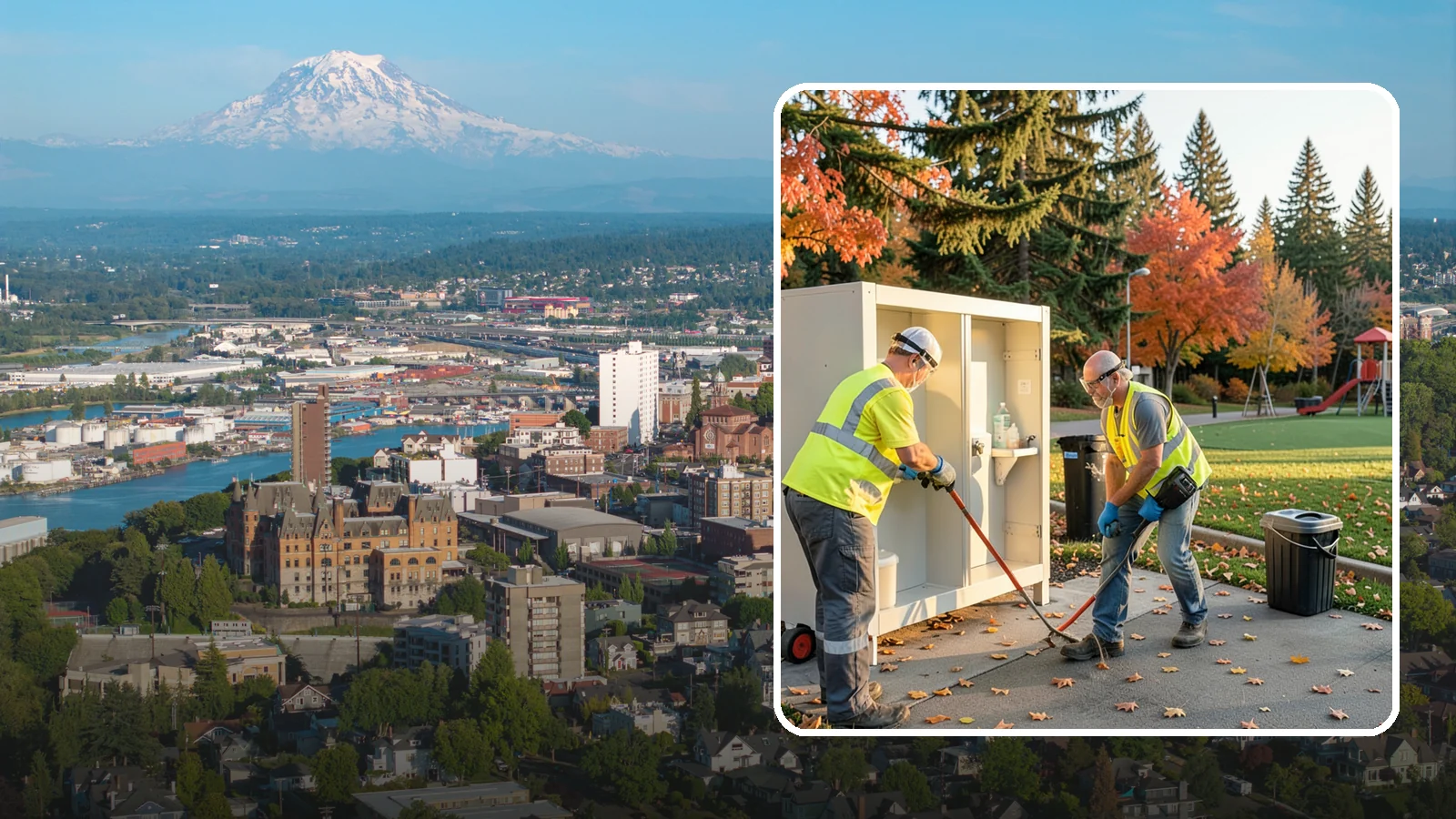 Park Restroom Cleaning in Tacoma, Pierce County, WA - Sanitary cleaning and restocking of park restrooms that protects public health and reduces complaints.