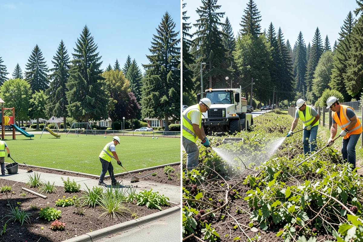Park Tree Maintenance in Fircrest, Pierce County, WA - Site walk and condition rating of park tree population