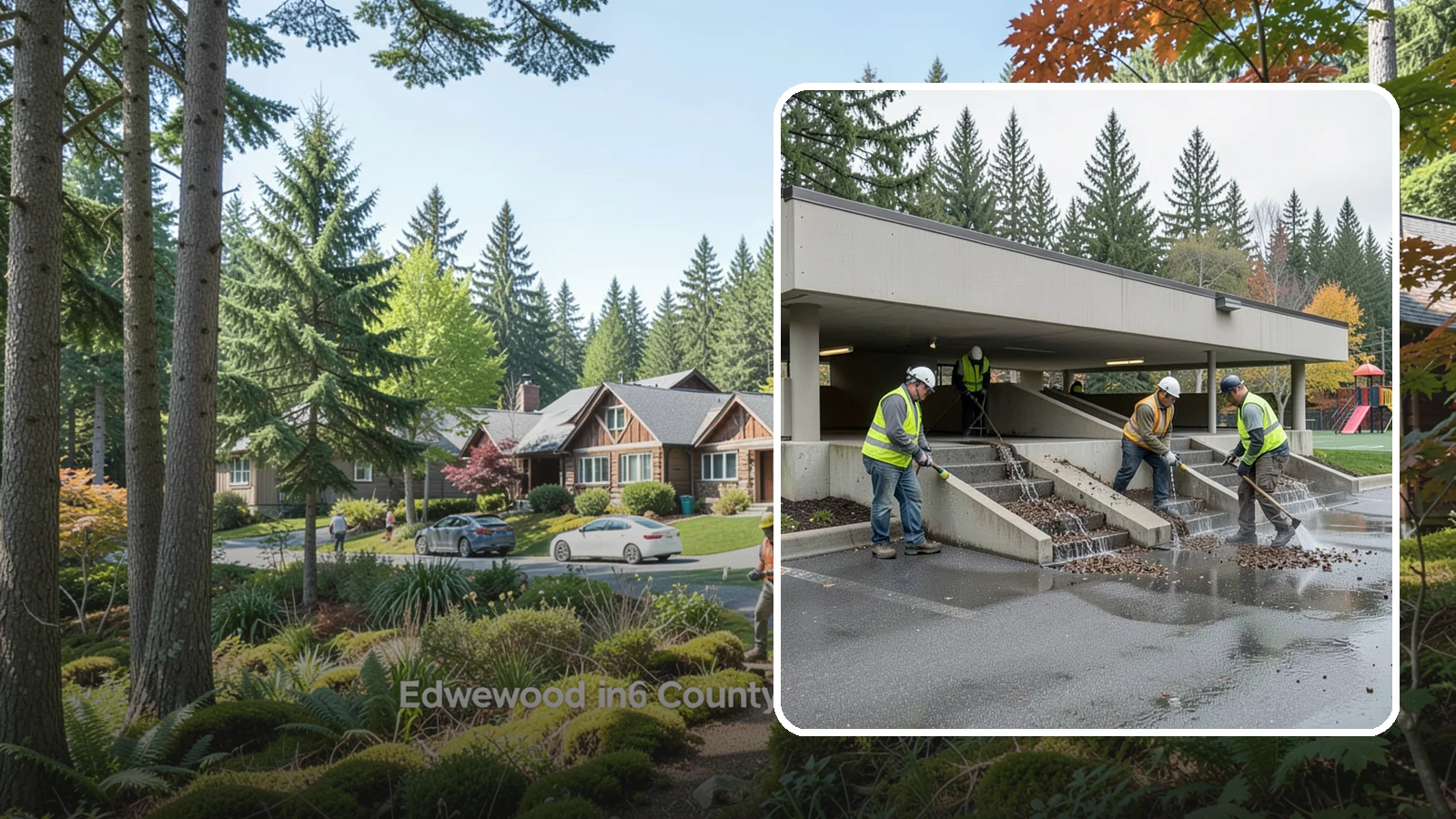 Parking Garage Cleaning in Edgewood, Pierce County, WA - Clean multi-level public parking structures, including decks, stairwells, and drains, on a managed schedule.