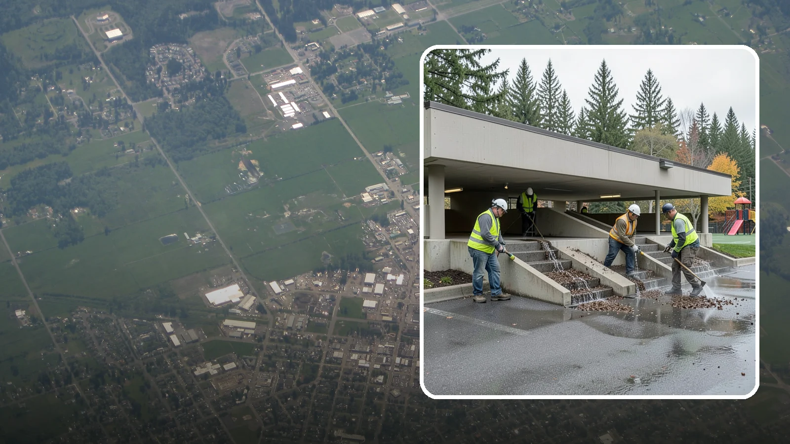 Parking Garage Cleaning in Enumclaw, King County, WA - Clean multi-level public parking structures, including decks, stairwells, and drains, on a managed schedule.