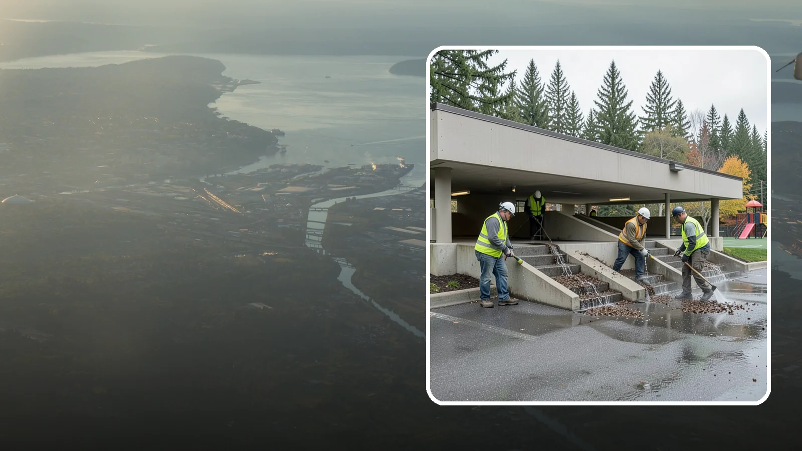 Parking Garage Cleaning in Fife, Pierce County, WA - Clean multi-level public parking structures, including decks, stairwells, and drains, on a managed schedule.