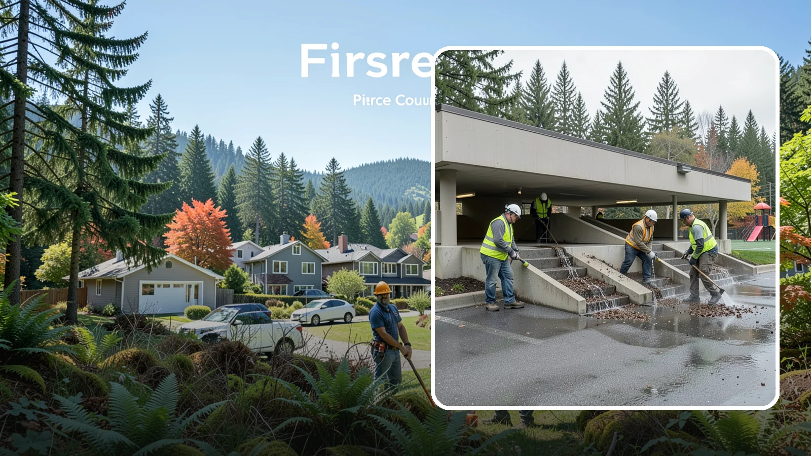 Parking Garage Cleaning in Fircrest, Pierce County, WA - Clean multi-level public parking structures, including decks, stairwells, and drains, on a managed schedule.