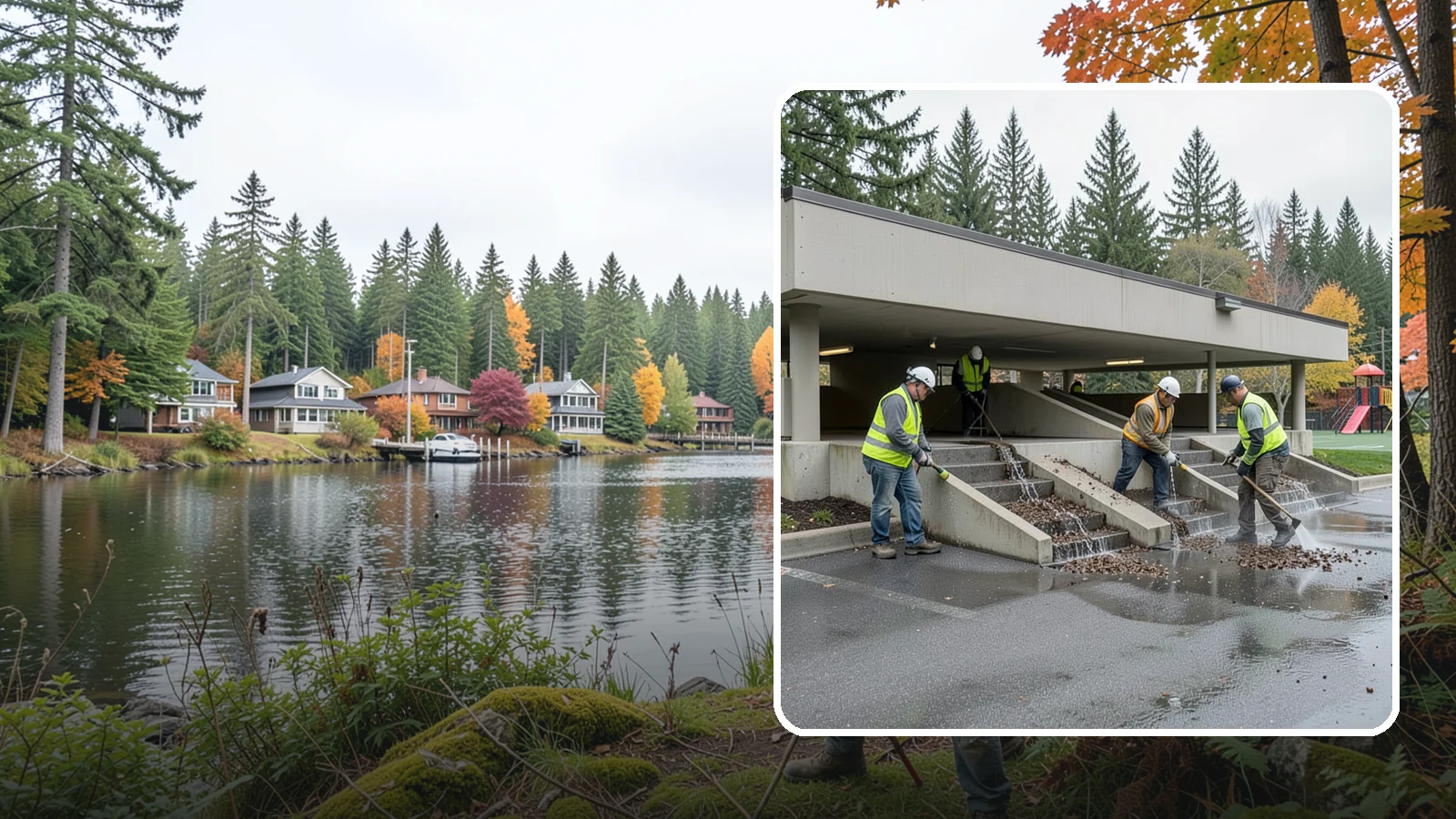 Parking Garage Cleaning in La Conner, Skagit County, WA - Clean multi-level public parking structures, including decks, stairwells, and drains, on a managed schedule.