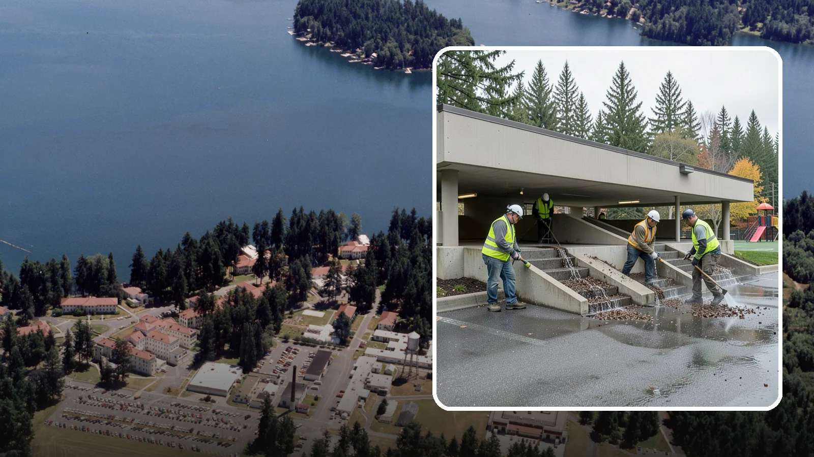 Parking Garage Cleaning in Lakewood, Pierce County, WA - Clean multi-level public parking structures, including decks, stairwells, and drains, on a managed schedule.