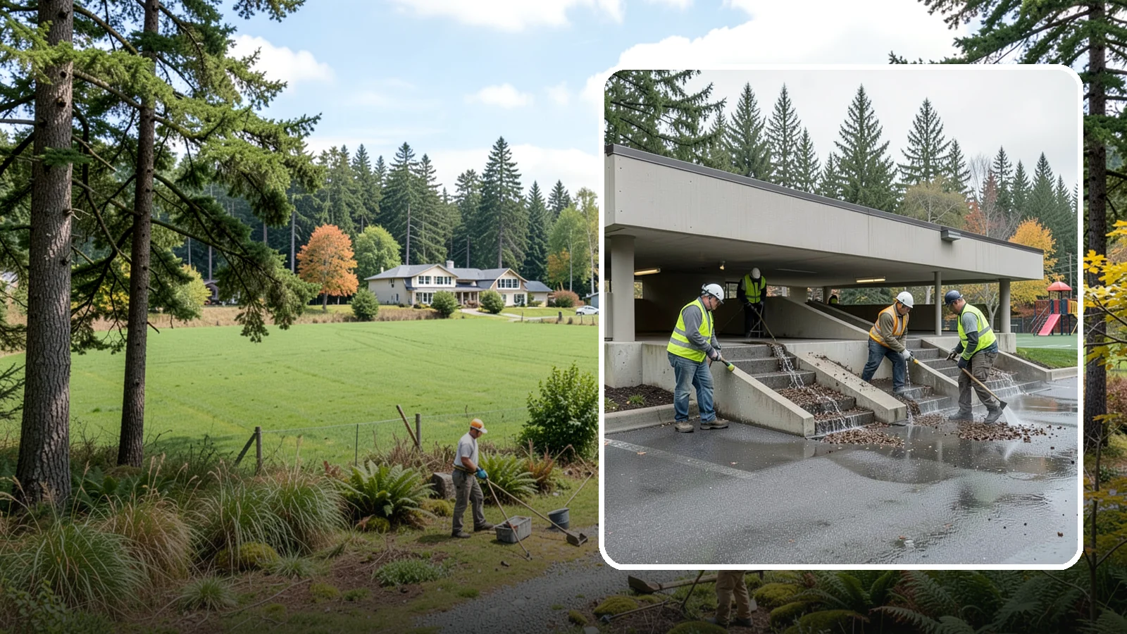Parking Garage Cleaning in Lyman, Skagit County, WA - Clean multi-level public parking structures, including decks, stairwells, and drains, on a managed schedule.