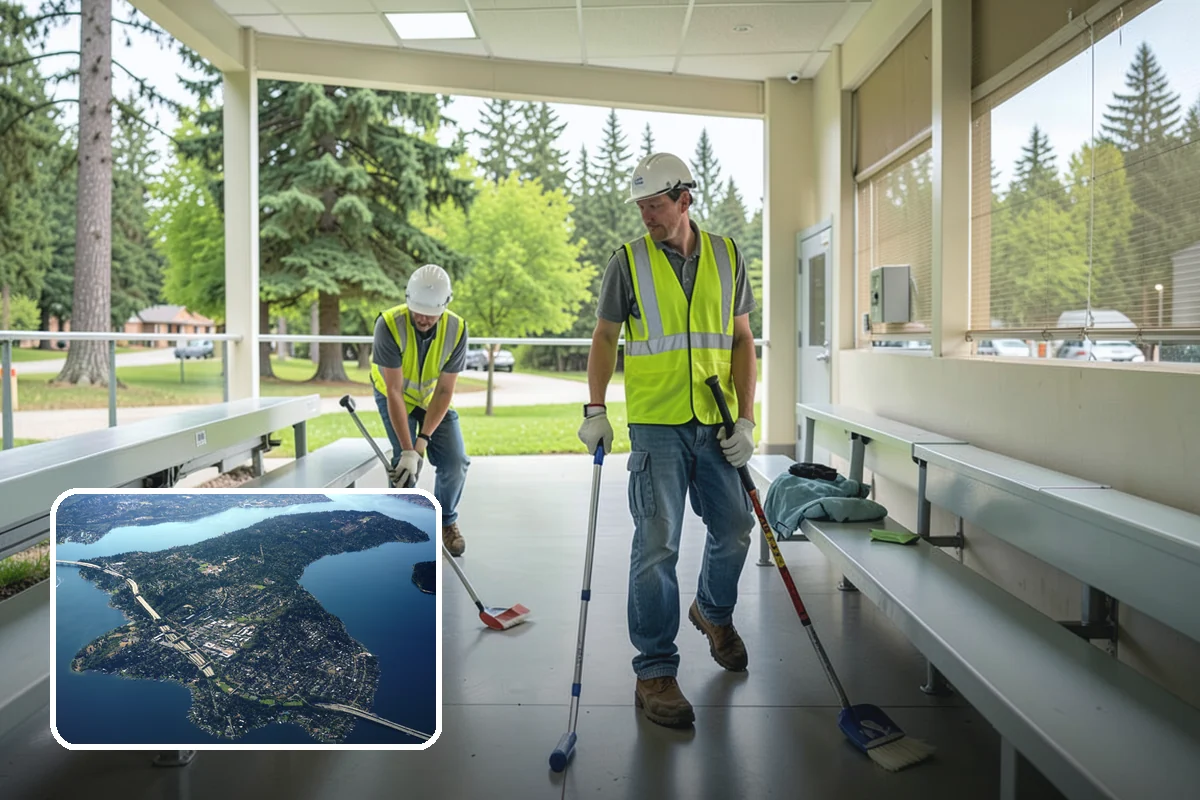 Parking Garage Cleaning in Mercer Island, King County, WA - Systematically cleans decks, ramps, stairwells, and lobbies