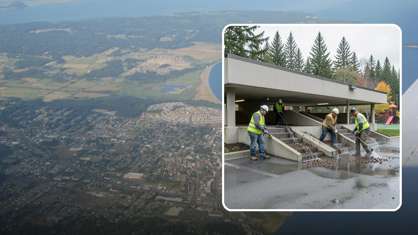 Parking Garage Cleaning in Oak Harbor, Island County, WA - Clean multi-level public parking structures, including decks, stairwells, and drains, on a managed schedule.
